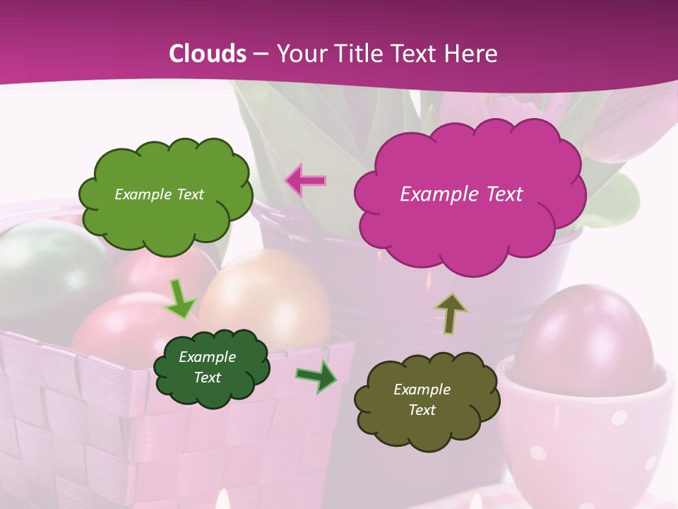 Purple Eggs Metal PowerPoint Template