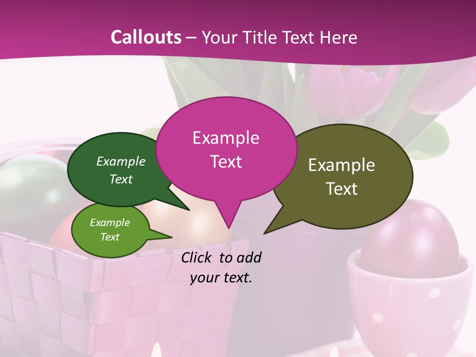 Purple Eggs Metal PowerPoint Template