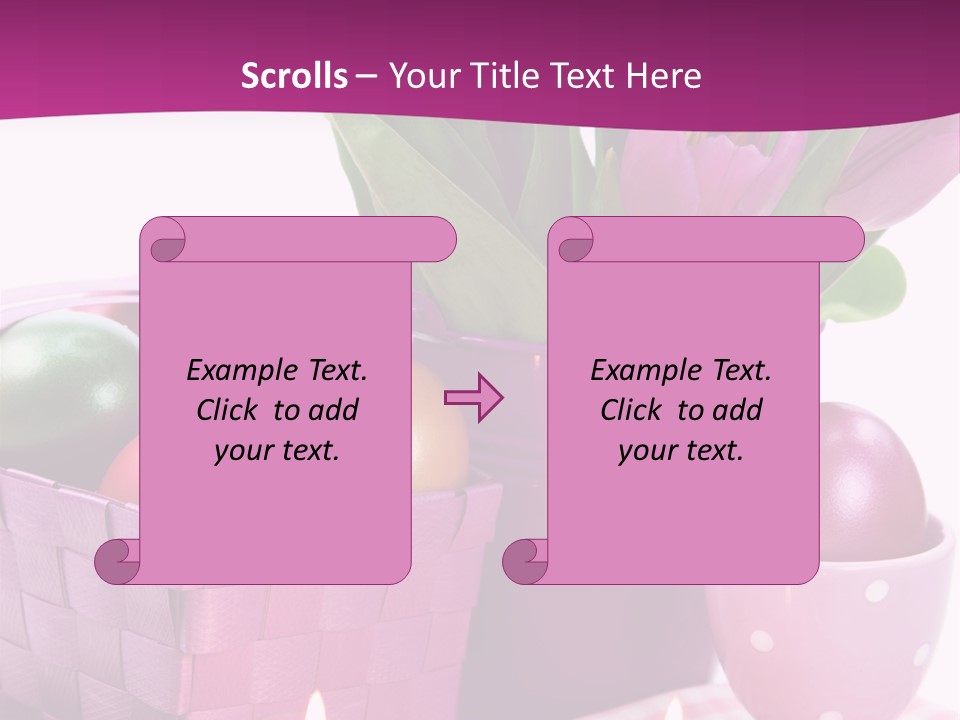 Purple Eggs Metal PowerPoint Template