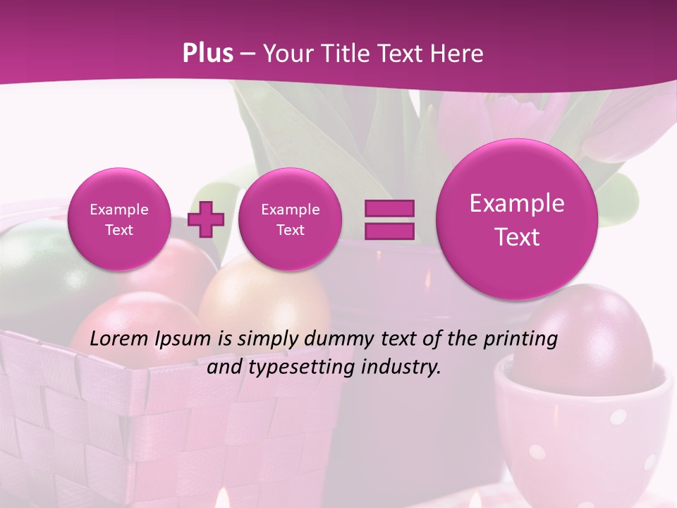 Purple Eggs Metal PowerPoint Template