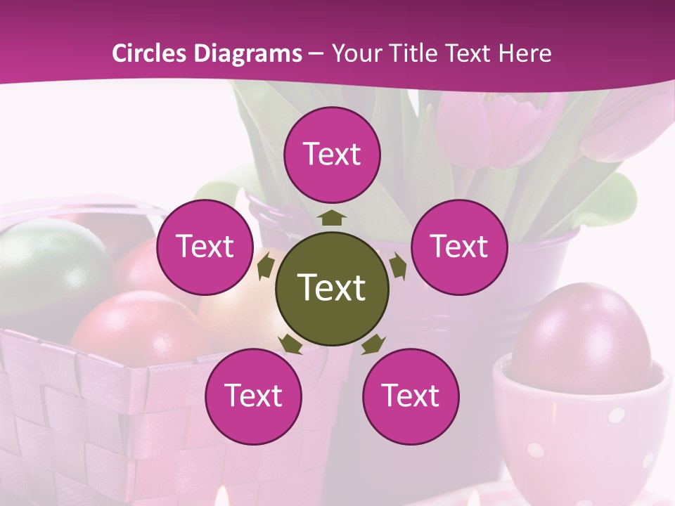 Purple Eggs Metal PowerPoint Template