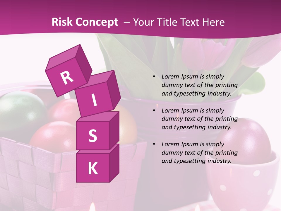 Purple Eggs Metal PowerPoint Template