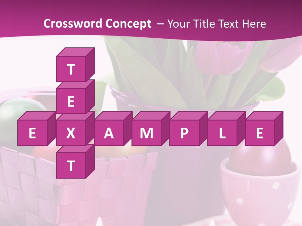 Purple Eggs Metal PowerPoint Template