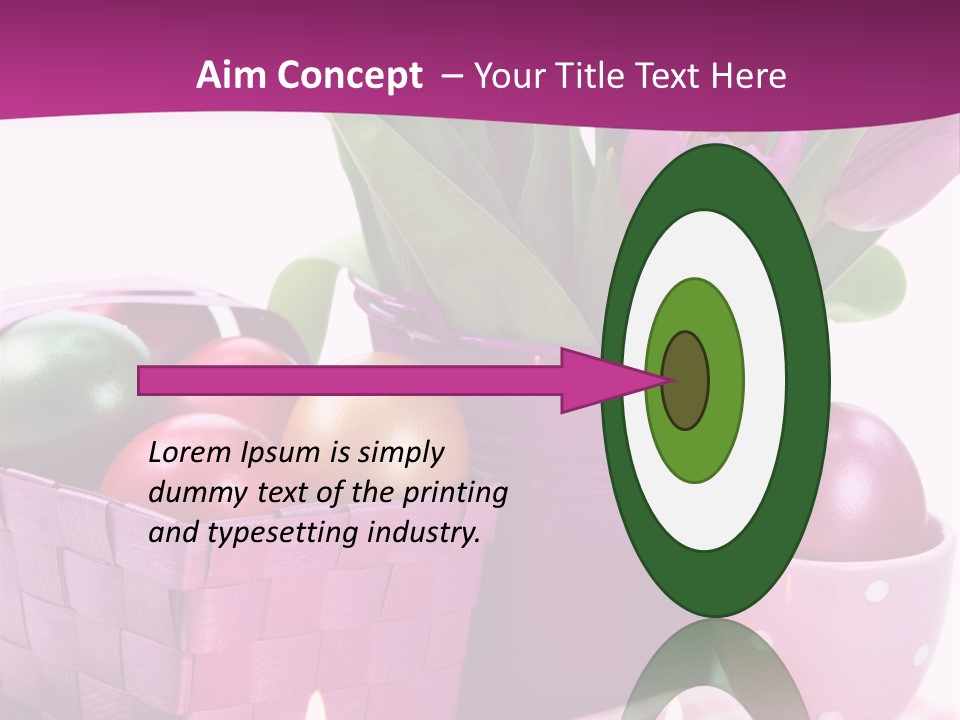 Purple Eggs Metal PowerPoint Template