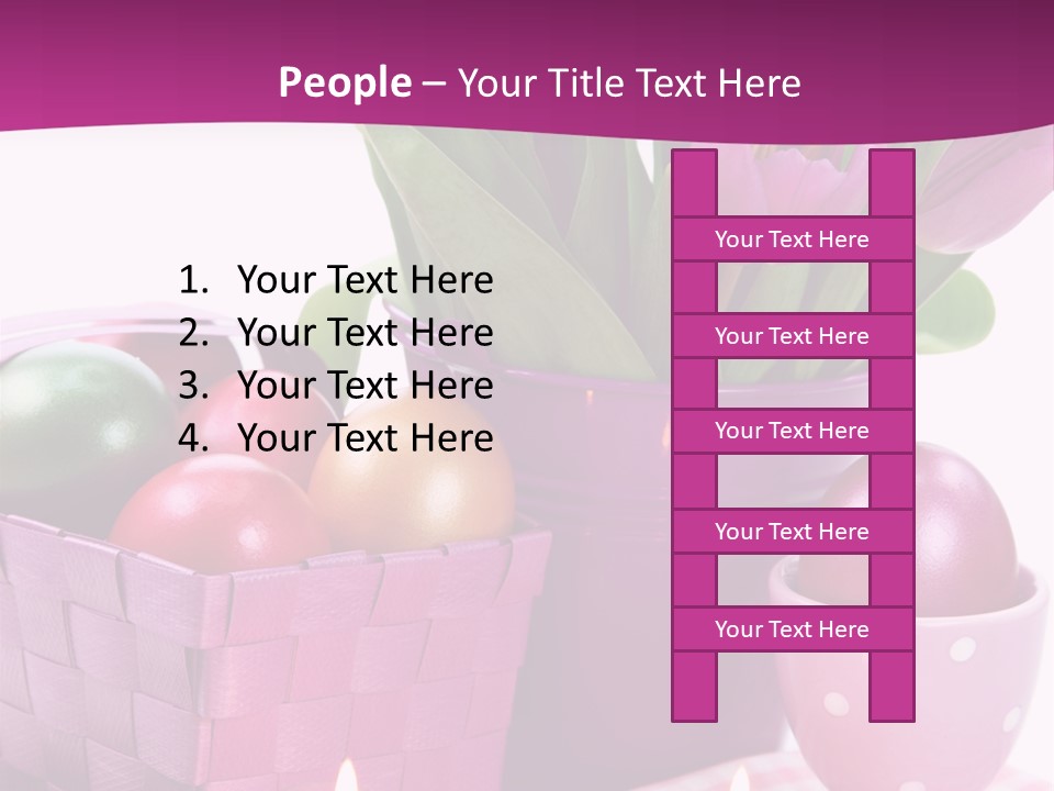 Purple Eggs Metal PowerPoint Template