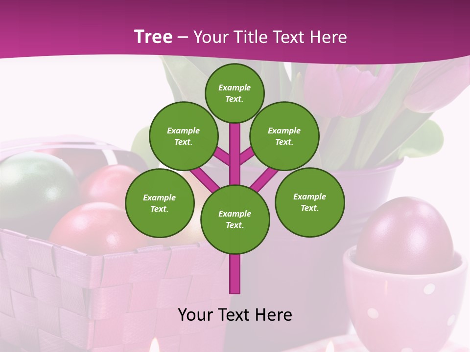 Purple Eggs Metal PowerPoint Template