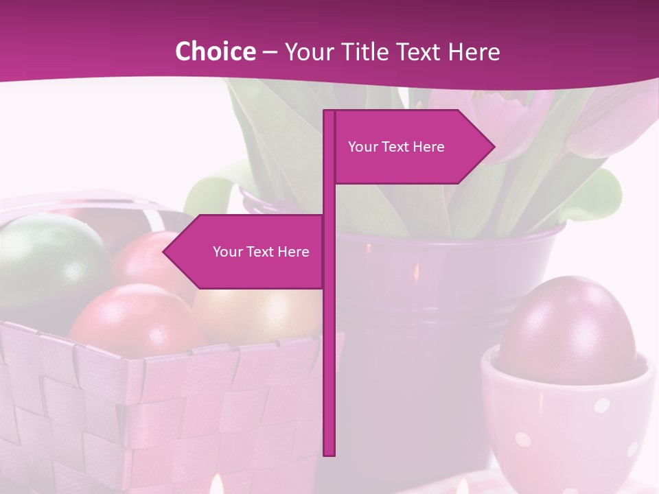 Purple Eggs Metal PowerPoint Template