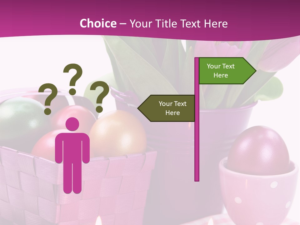 Purple Eggs Metal PowerPoint Template