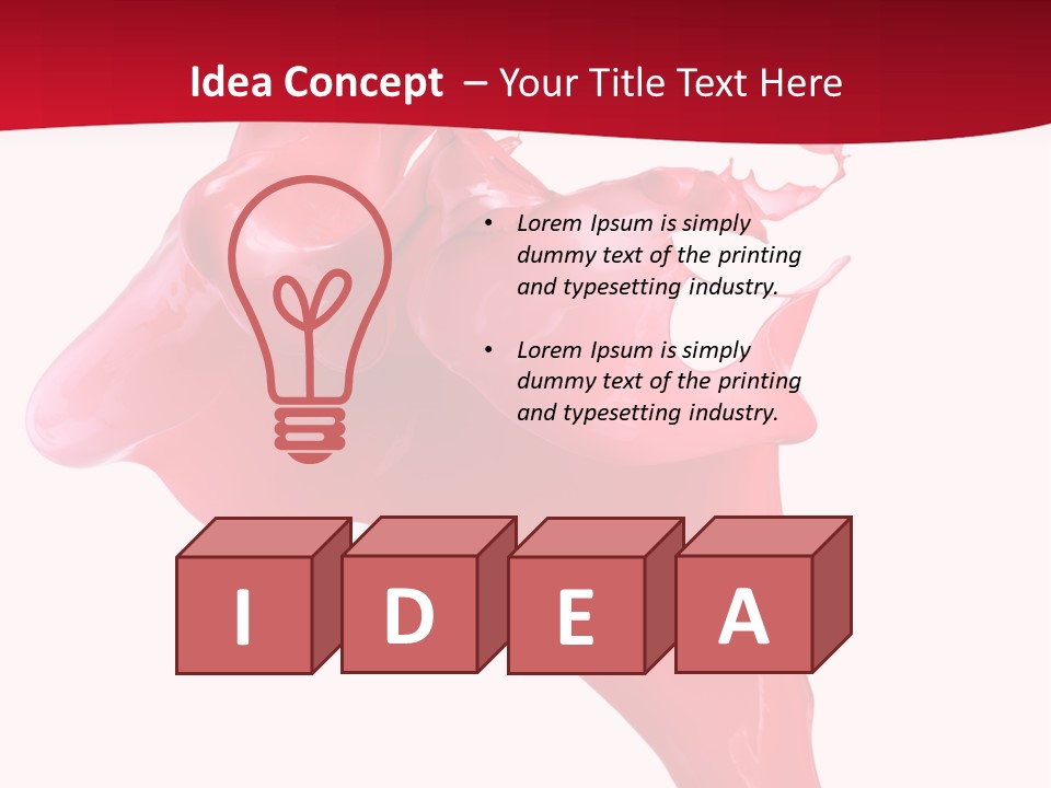 Color Brush Background PowerPoint Template