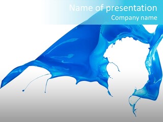 Ink Splashing Hand PowerPoint Template