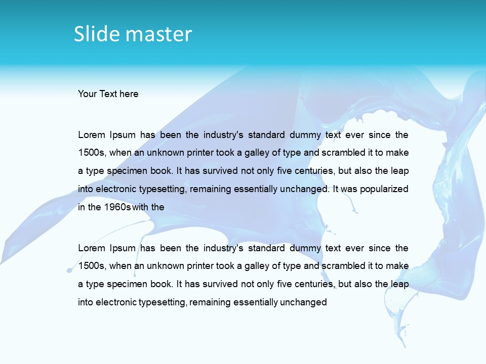 Ink Splashing Hand PowerPoint Template