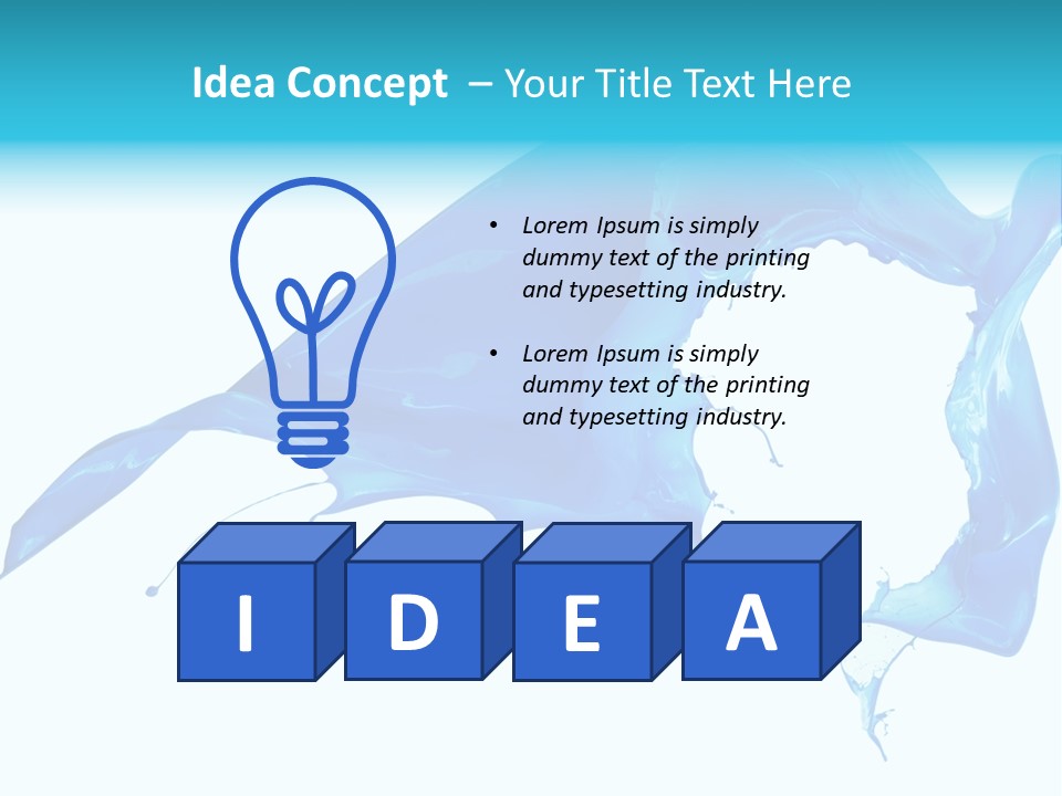 Ink Splashing Hand PowerPoint Template