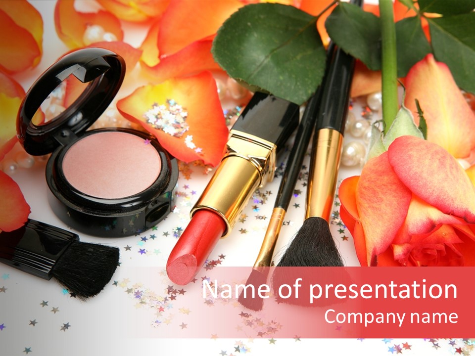 Cosmetics Decorative Charm PowerPoint Template