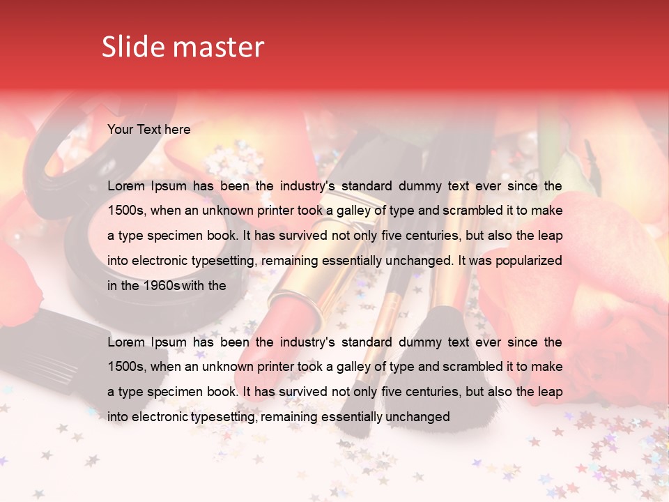 Cosmetics Decorative Charm PowerPoint Template