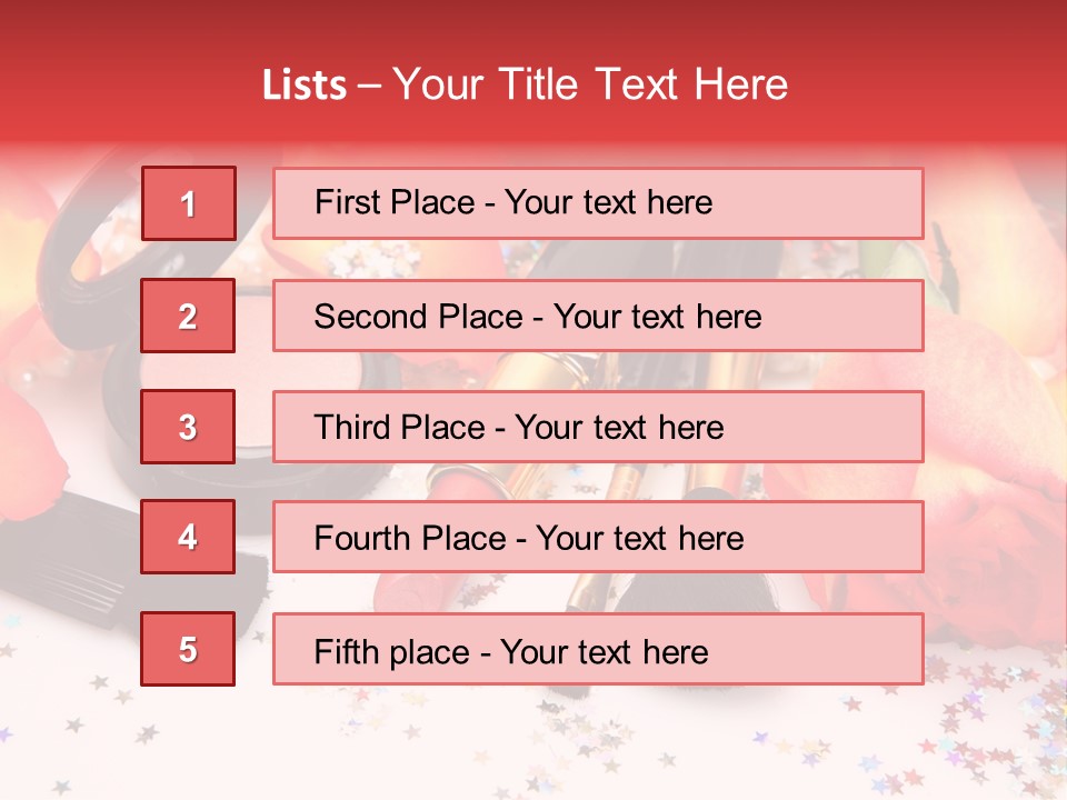 Cosmetics Decorative Charm PowerPoint Template