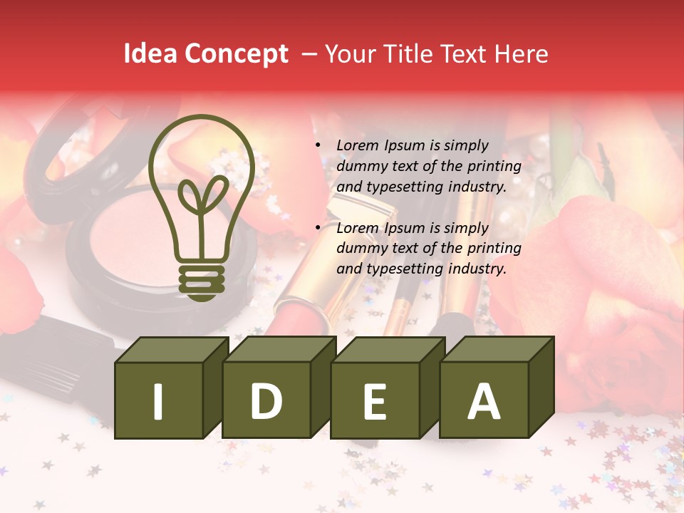 Cosmetics Decorative Charm PowerPoint Template