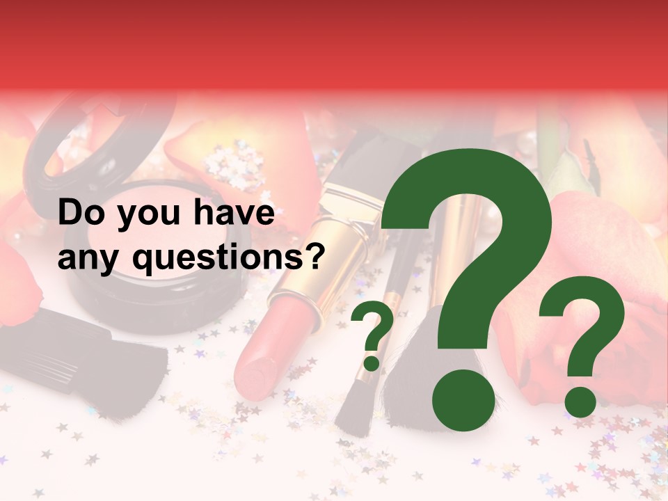 Cosmetics Decorative Charm PowerPoint Template