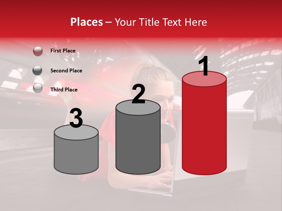 Young Computer Write PowerPoint Template