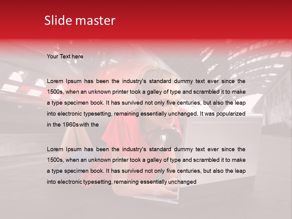 Young Computer Write PowerPoint Template