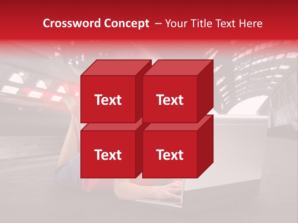 Young Computer Write PowerPoint Template