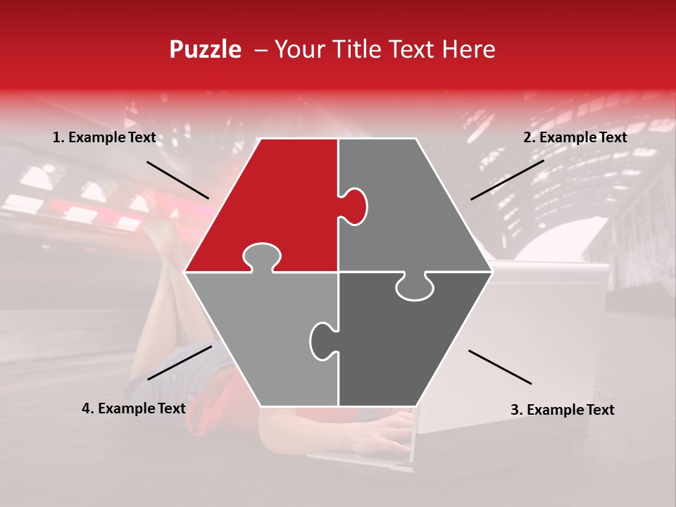 Young Computer Write PowerPoint Template