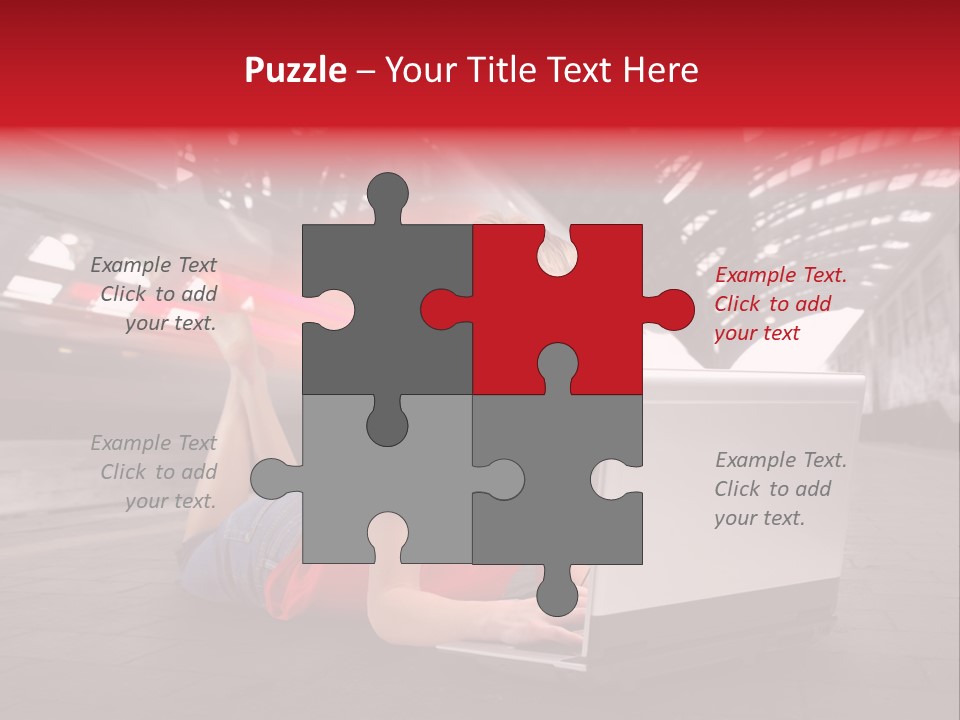 Young Computer Write PowerPoint Template