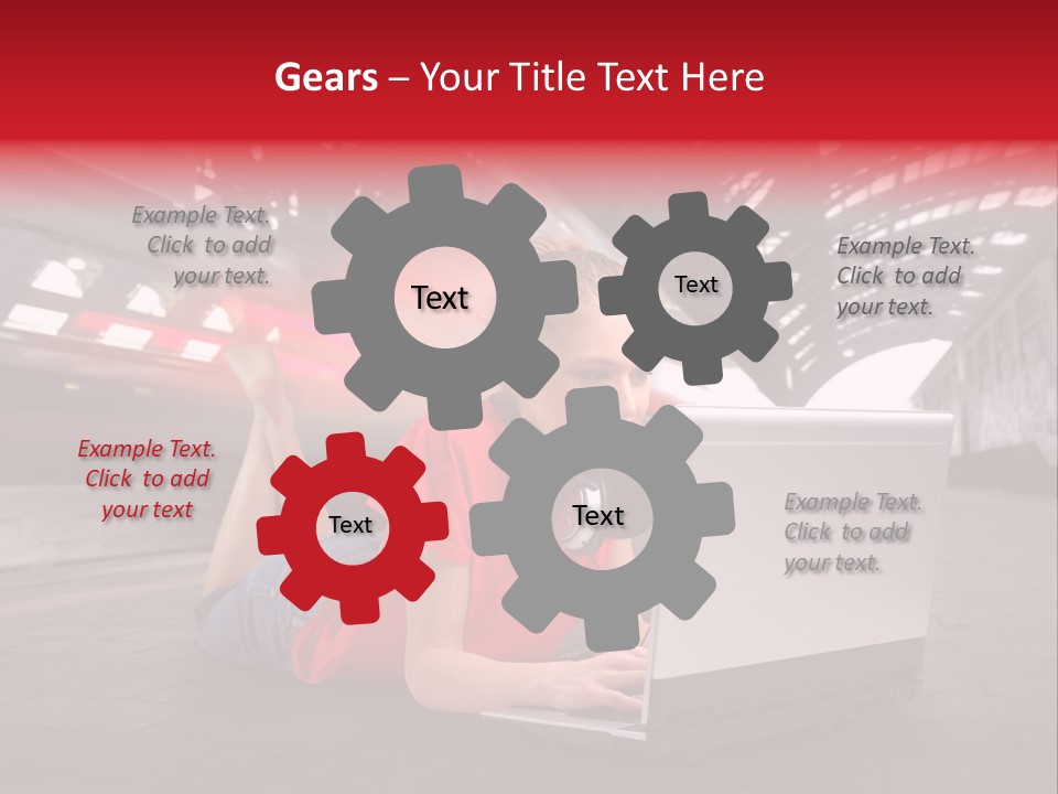 Young Computer Write PowerPoint Template