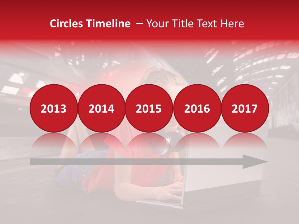 Young Computer Write PowerPoint Template