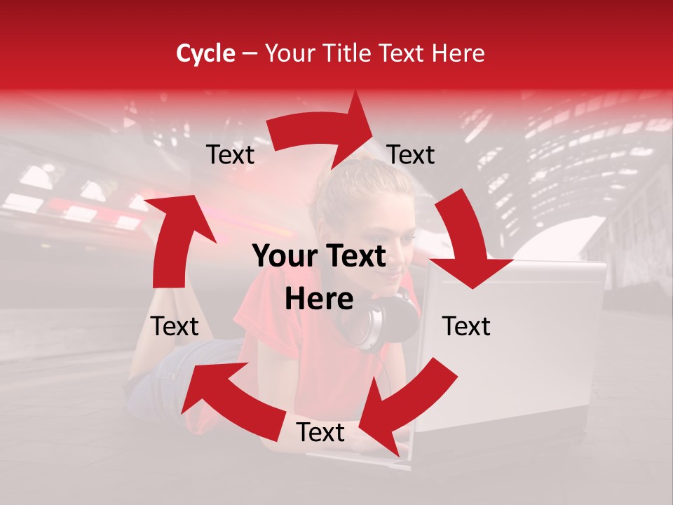 Young Computer Write PowerPoint Template
