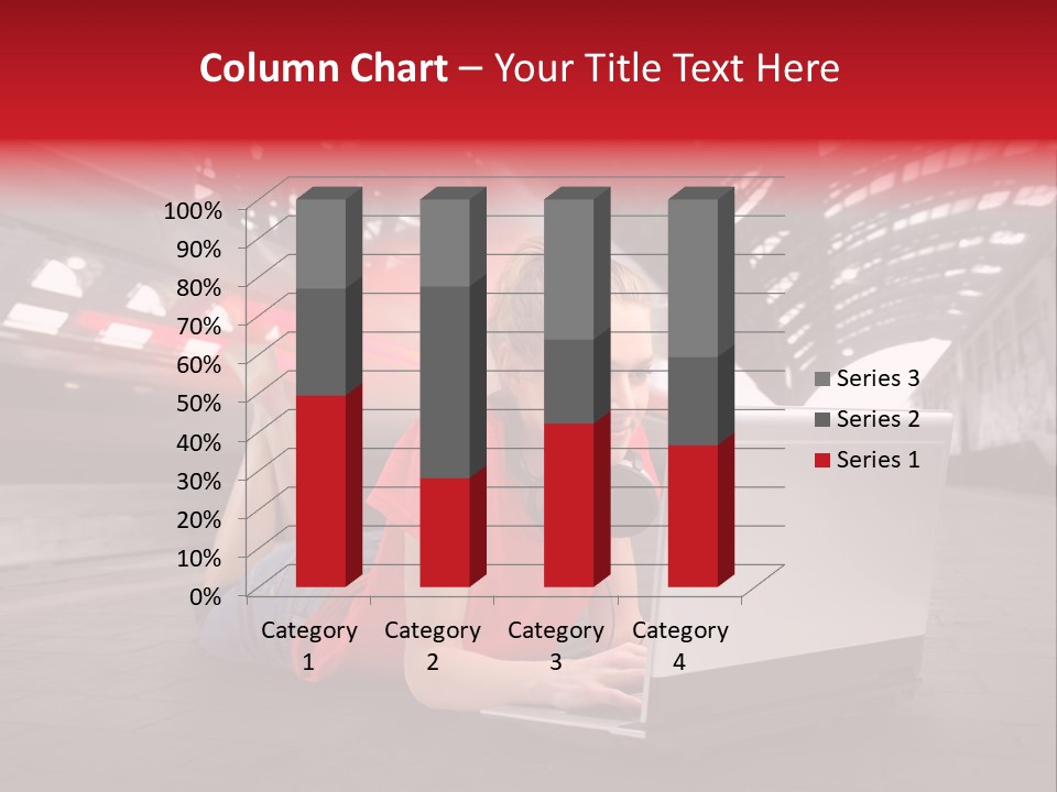 Young Computer Write PowerPoint Template