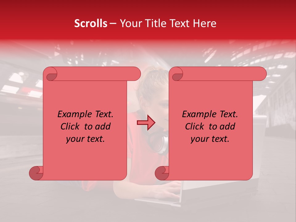 Young Computer Write PowerPoint Template