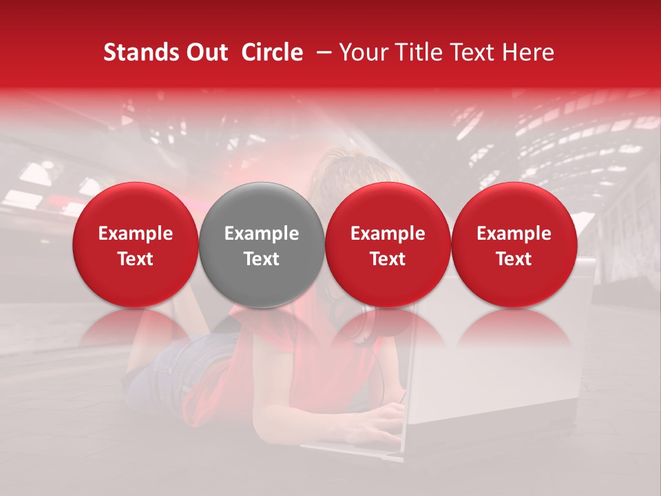 Young Computer Write PowerPoint Template