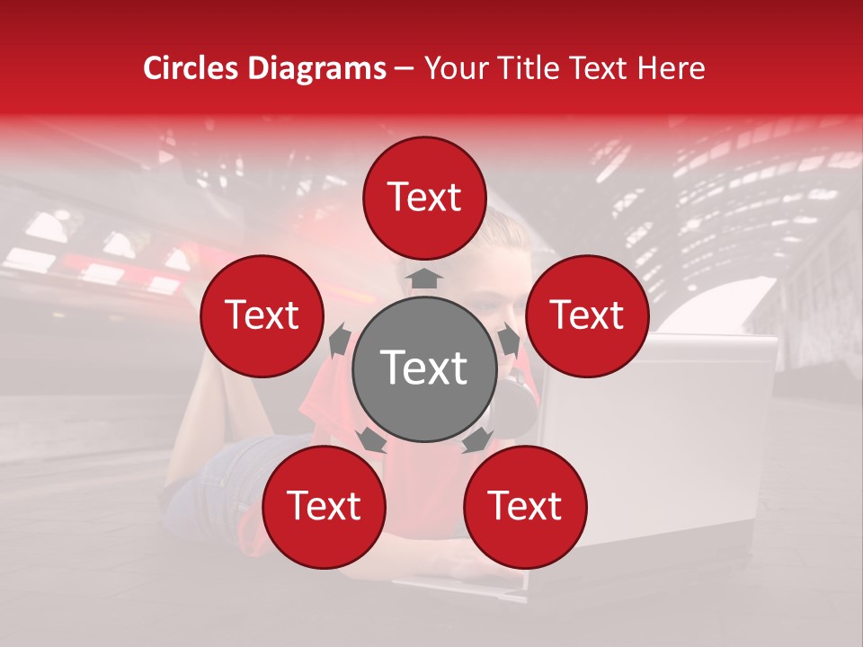 Young Computer Write PowerPoint Template