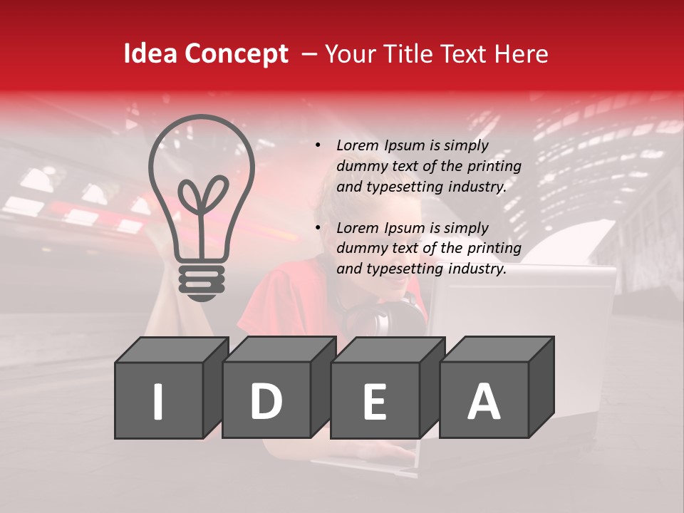 Young Computer Write PowerPoint Template