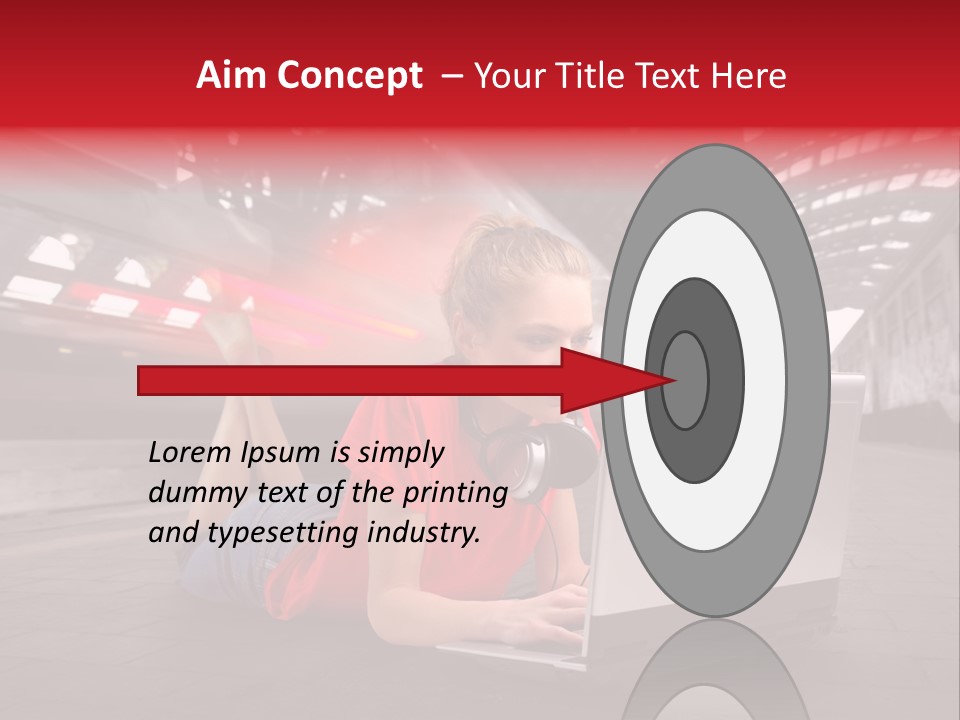 Young Computer Write PowerPoint Template