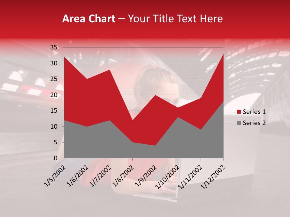Young Computer Write PowerPoint Template