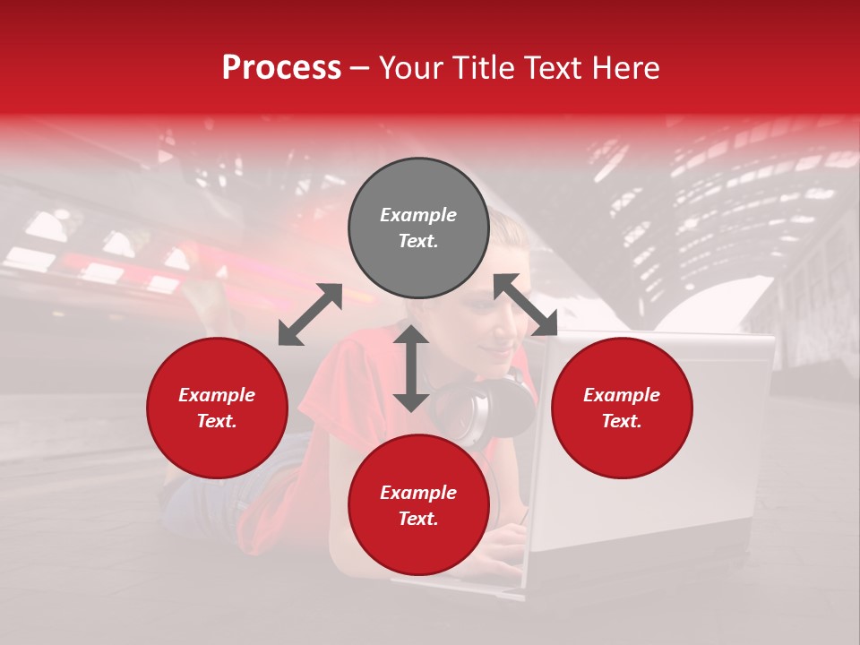 Young Computer Write PowerPoint Template
