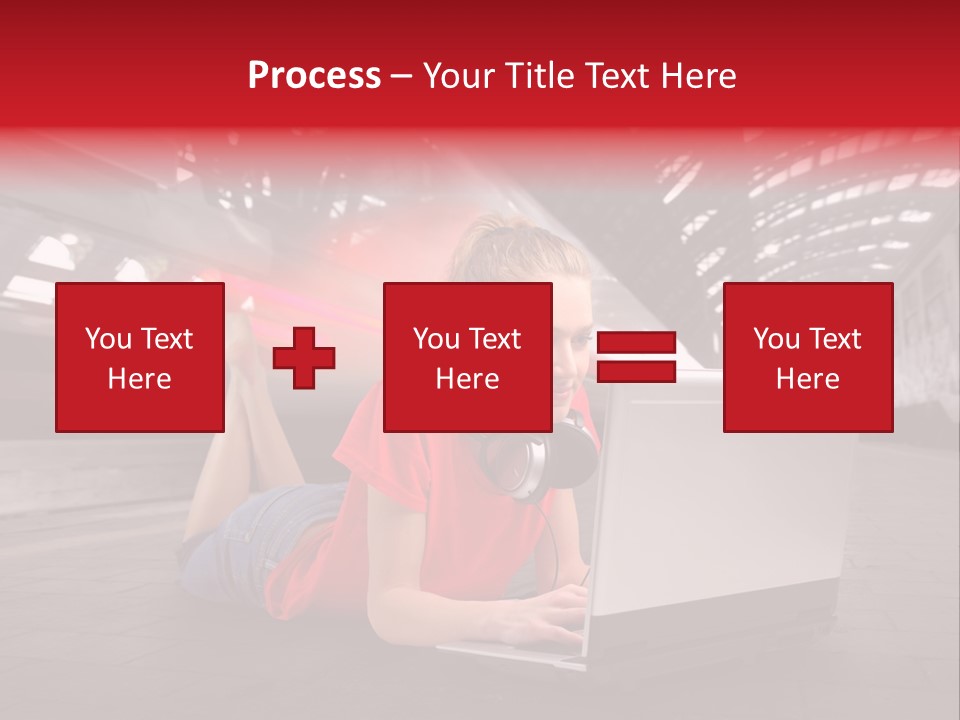 Young Computer Write PowerPoint Template