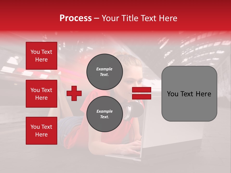 Young Computer Write PowerPoint Template