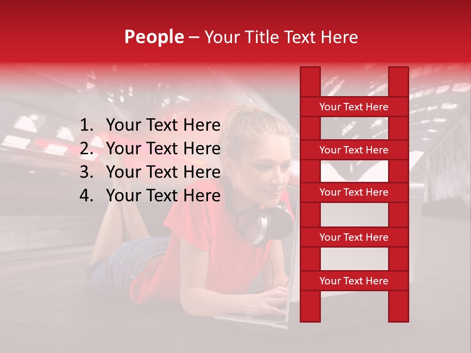 Young Computer Write PowerPoint Template