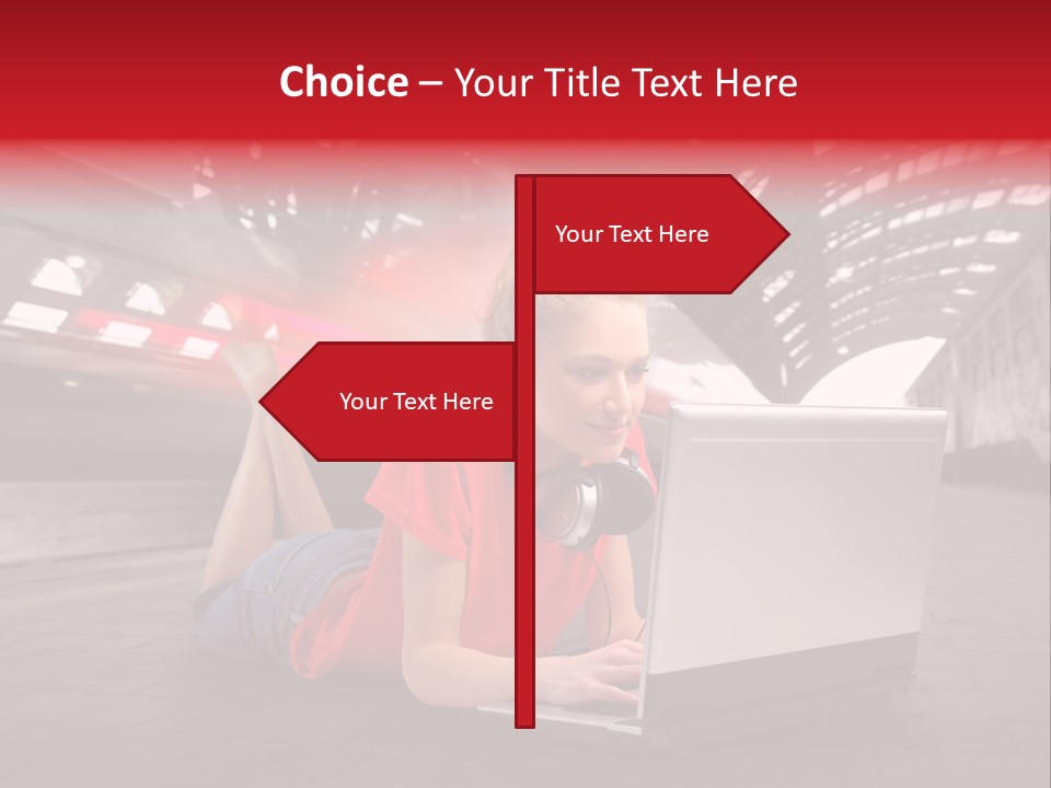 Young Computer Write PowerPoint Template