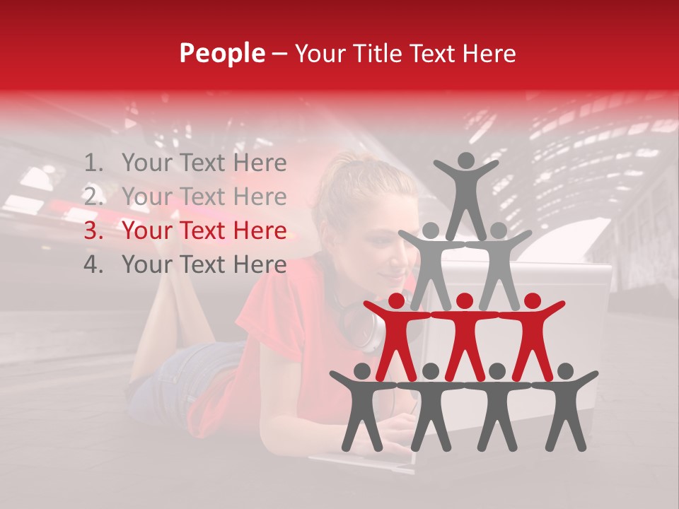 Young Computer Write PowerPoint Template