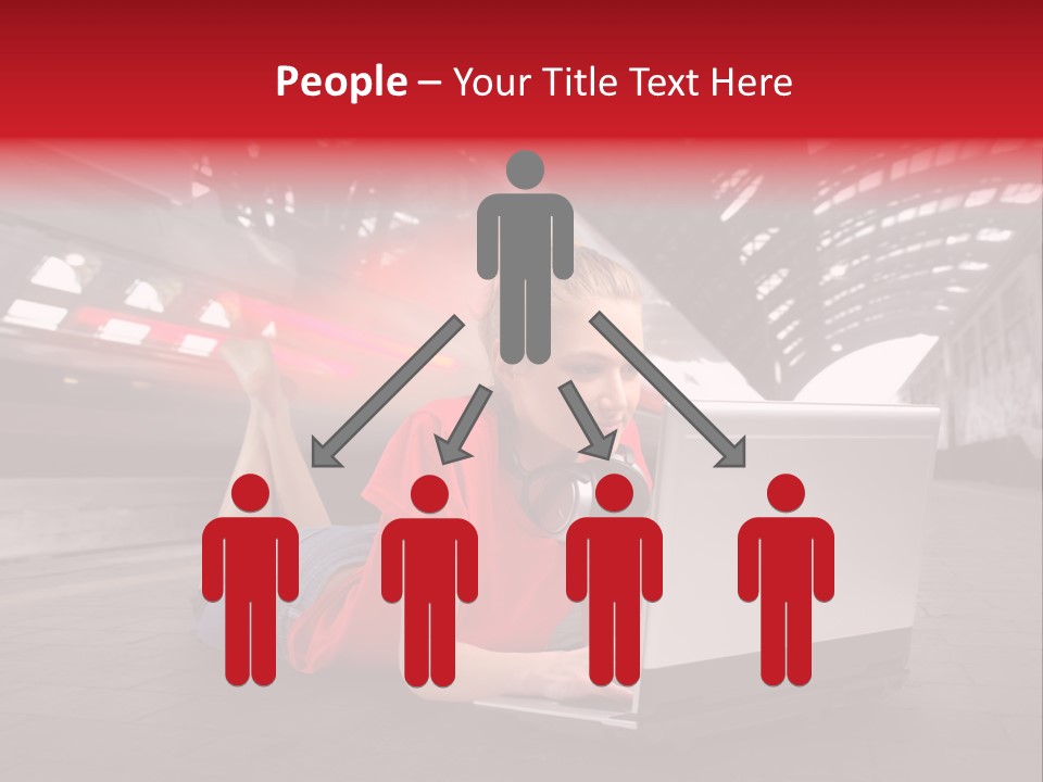 Young Computer Write PowerPoint Template