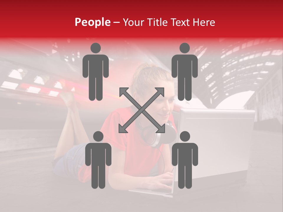 Young Computer Write PowerPoint Template