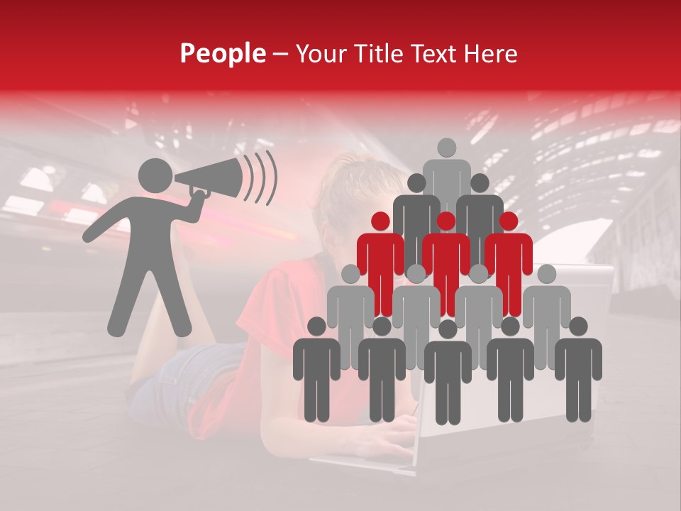 Young Computer Write PowerPoint Template