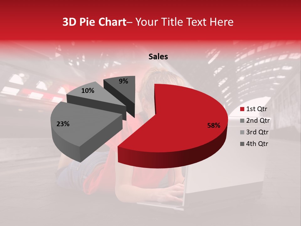 Young Computer Write PowerPoint Template