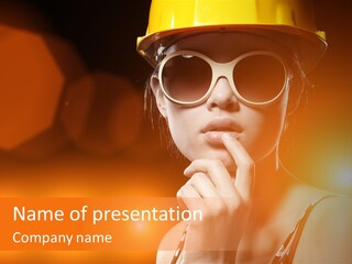 Young Face Work PowerPoint Template