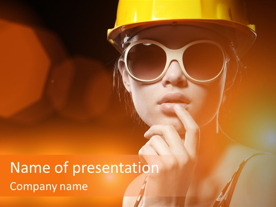 Young Face Work PowerPoint Template