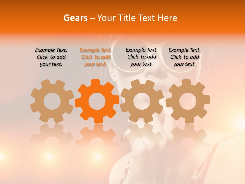 Young Face Work PowerPoint Template