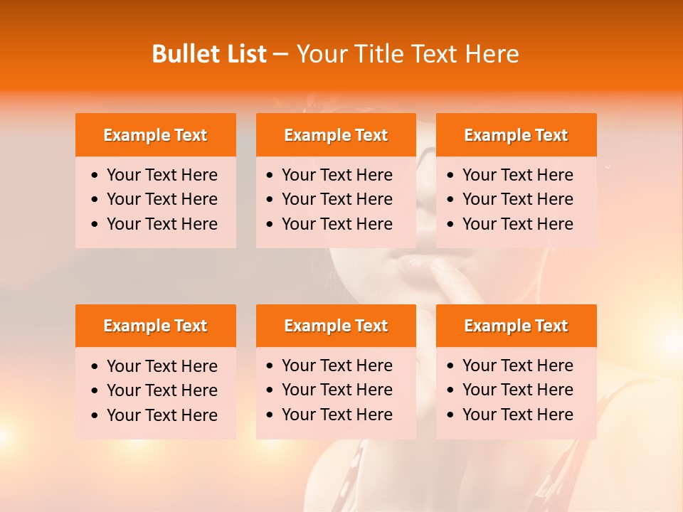 Young Face Work PowerPoint Template